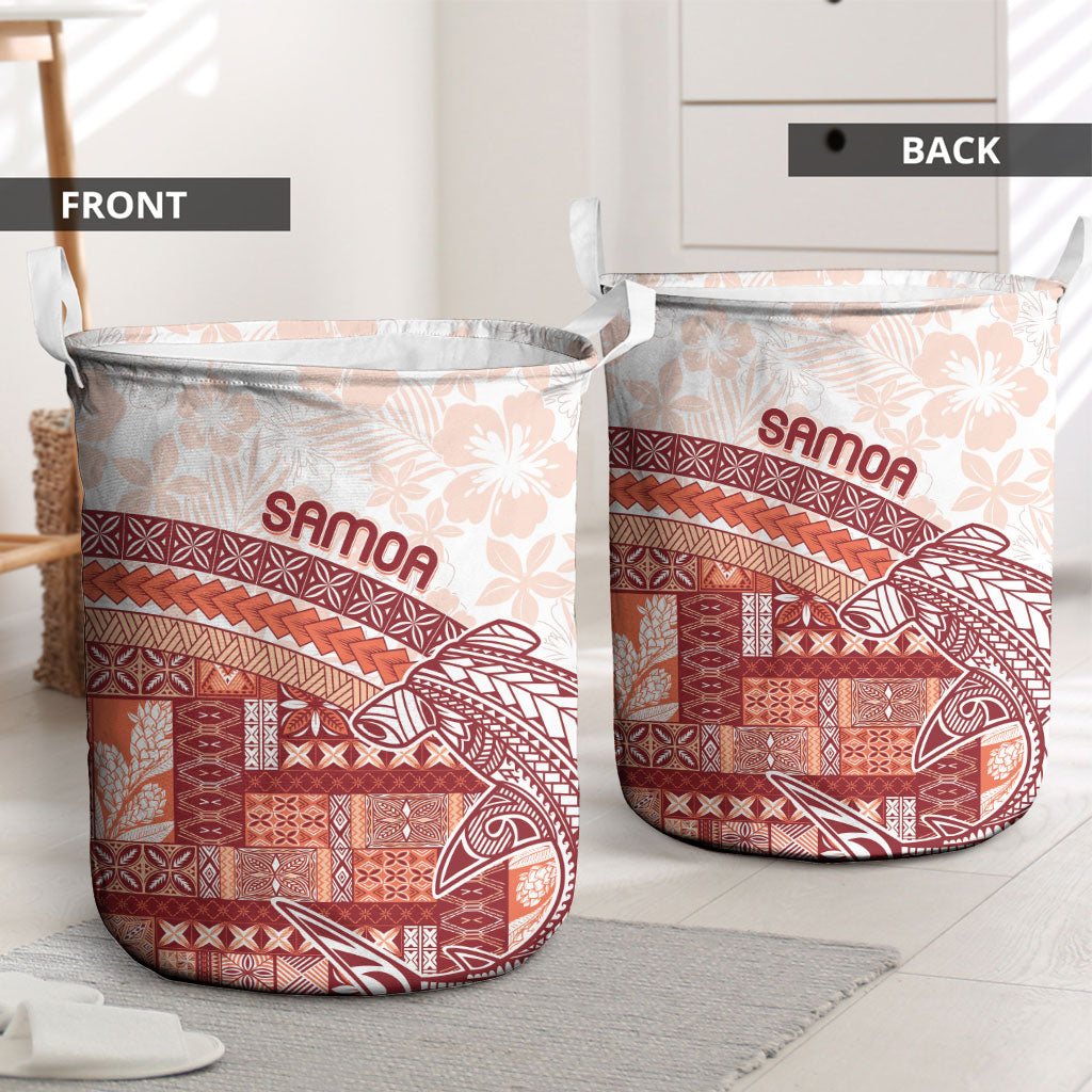 Samoa Mamanu Siapo Crimson Laundry Basket Tatau Malie LT7 - Polynesian Pride