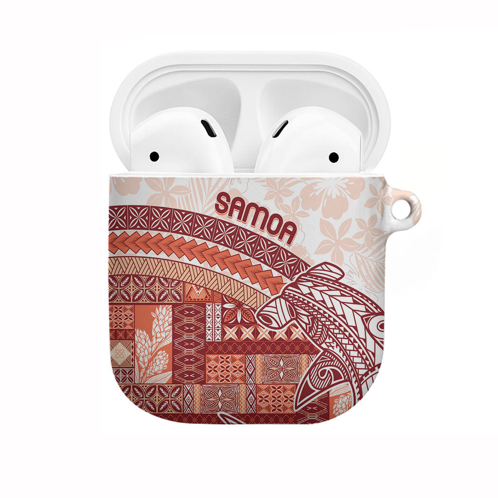 Samoa Mamanu Siapo Crimson AirPods Case Tatau Malie LT7 Red - Polynesian Pride