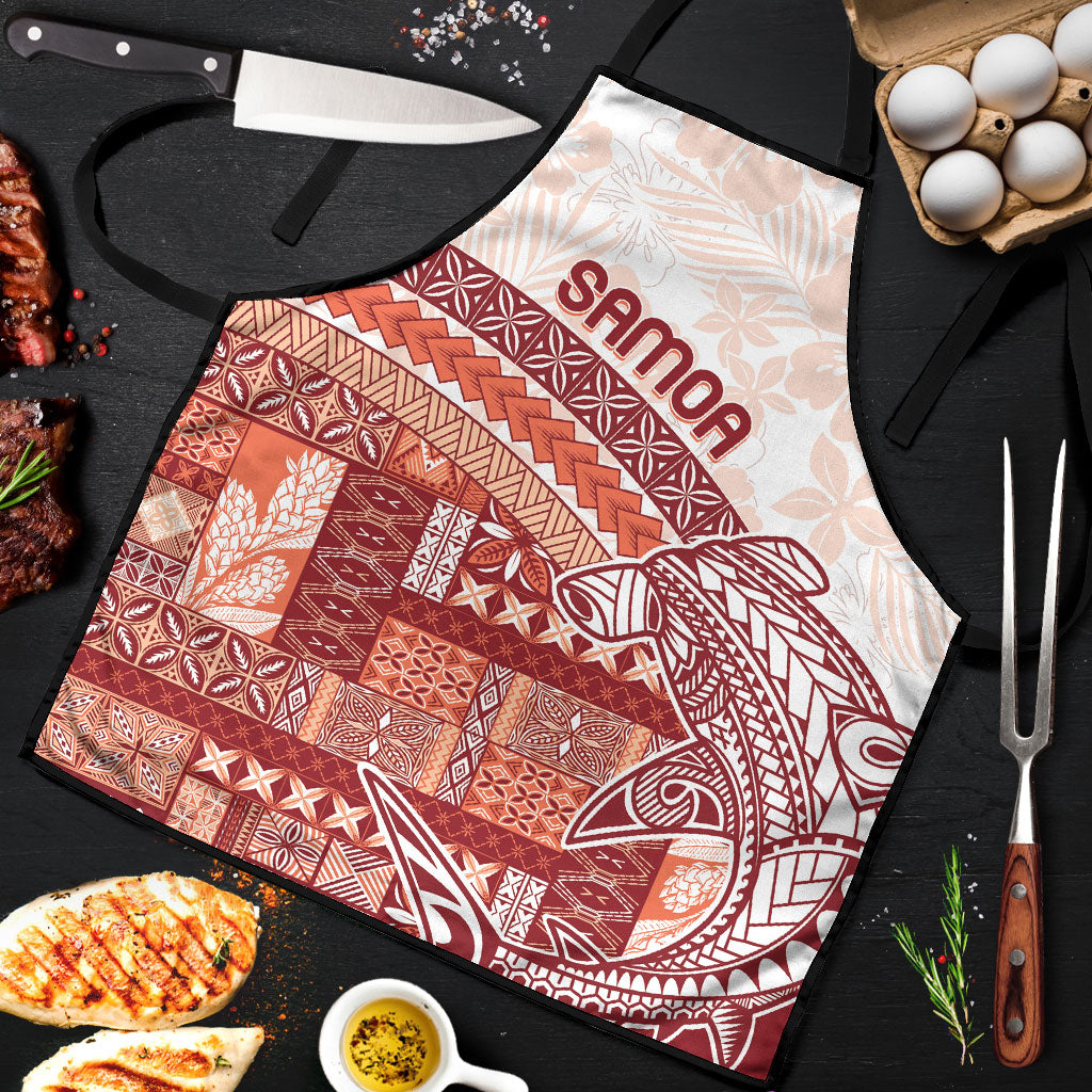 Samoa Mamanu Siapo Crimson Apron Tatau Malie LT7 Red - Polynesian Pride