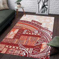 Samoa Mamanu Siapo Crimson Area Rug Tatau Malie LT7 Red - Polynesian Pride