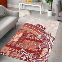 Samoa Mamanu Siapo Crimson Area Rug Tatau Malie LT7 - Polynesian Pride
