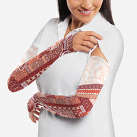 Samoa Mamanu Siapo Crimson Arm Sleeves Tatau Malie LT7 - Polynesian Pride