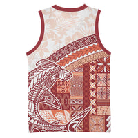 Samoa Mamanu Siapo Crimson Basketball Jersey Tatau Malie LT7 - Polynesian Pride