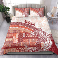 Samoa Mamanu Siapo Crimson Bedding Set Tatau Malie LT7 - Polynesian Pride