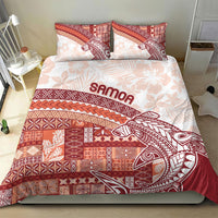 Samoa Mamanu Siapo Crimson Bedding Set Tatau Malie LT7 - Polynesian Pride