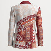 Samoa Mamanu Siapo Crimson Blazer Tatau Malie LT7 - Polynesian Pride