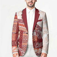 Samoa Mamanu Siapo Crimson Blazer Tatau Malie LT7 - Polynesian Pride