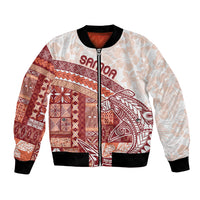 Samoa Mamanu Siapo Crimson Bomber Jacket Tatau Malie LT7 Unisex Red - Polynesian Pride