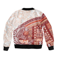 Samoa Mamanu Siapo Crimson Bomber Jacket Tatau Malie LT7 - Polynesian Pride