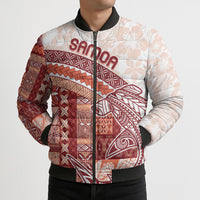Samoa Mamanu Siapo Crimson Bomber Puffer Jacket Tatau Malie LT7 - Polynesian Pride