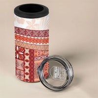 Samoa Mamanu Siapo Crimson 4 in 1 Can Cooler Tumbler Tatau Malie LT7 - Polynesian Pride