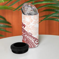 Samoa Mamanu Siapo Crimson 4 in 1 Can Cooler Tumbler Tatau Malie LT7 - Polynesian Pride