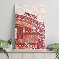 Samoa Mamanu Siapo Crimson Canvas Wall Art Tatau Malie LT7 - Polynesian Pride