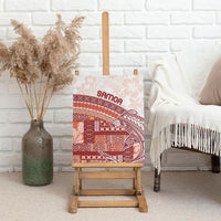 Samoa Mamanu Siapo Crimson Canvas Wall Art Tatau Malie LT7 - Polynesian Pride