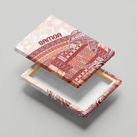 Samoa Mamanu Siapo Crimson Canvas Wall Art Tatau Malie LT7 - Polynesian Pride