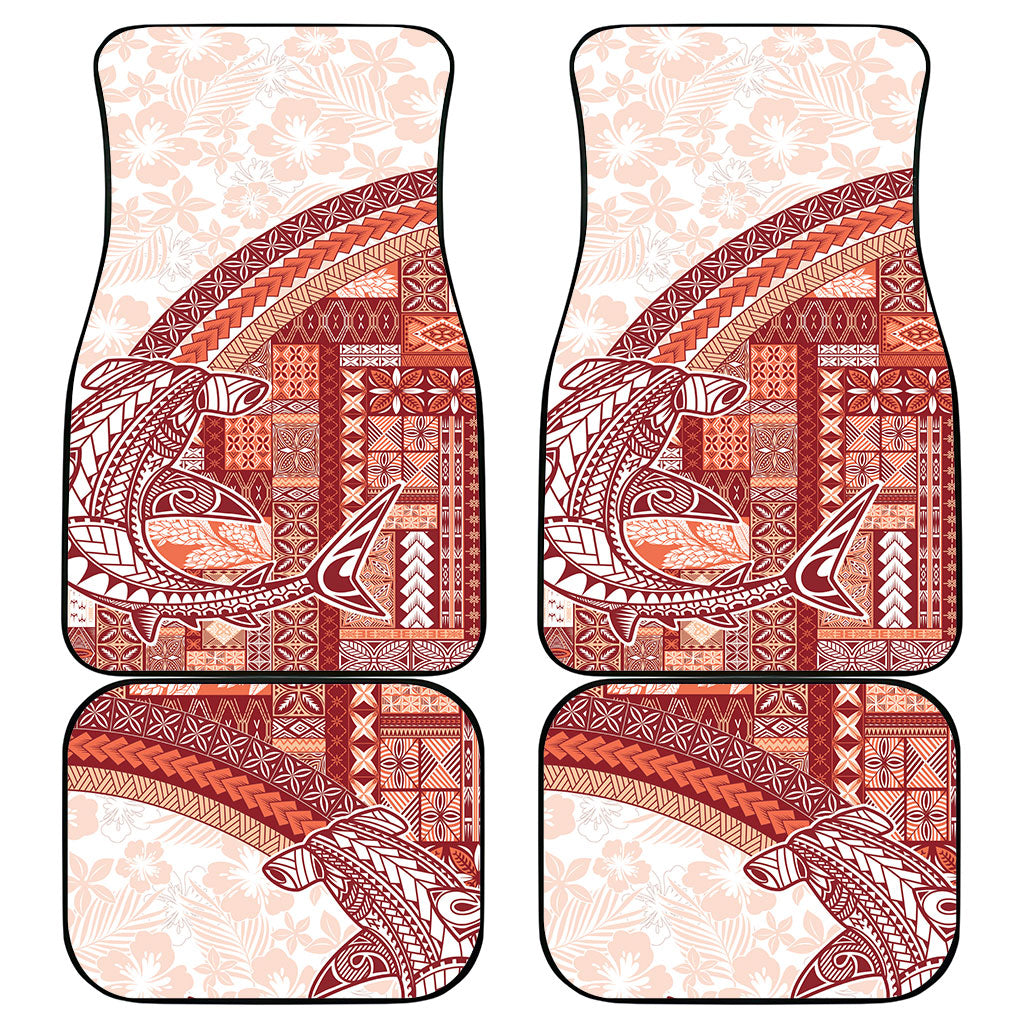 Samoa Mamanu Siapo Crimson Car Mats Tatau Malie LT7 - Polynesian Pride