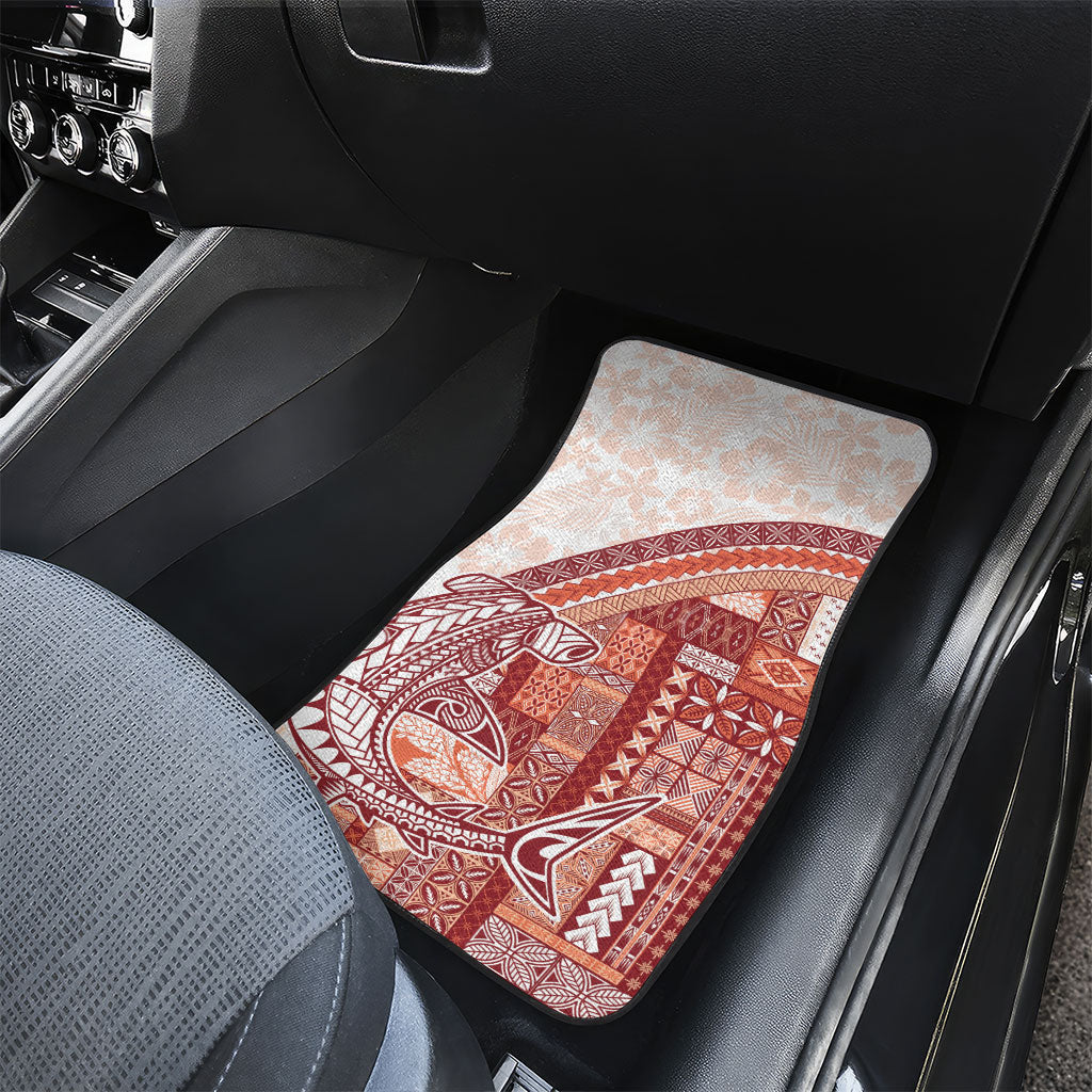 Samoa Mamanu Siapo Crimson Car Mats Tatau Malie LT7 - Polynesian Pride