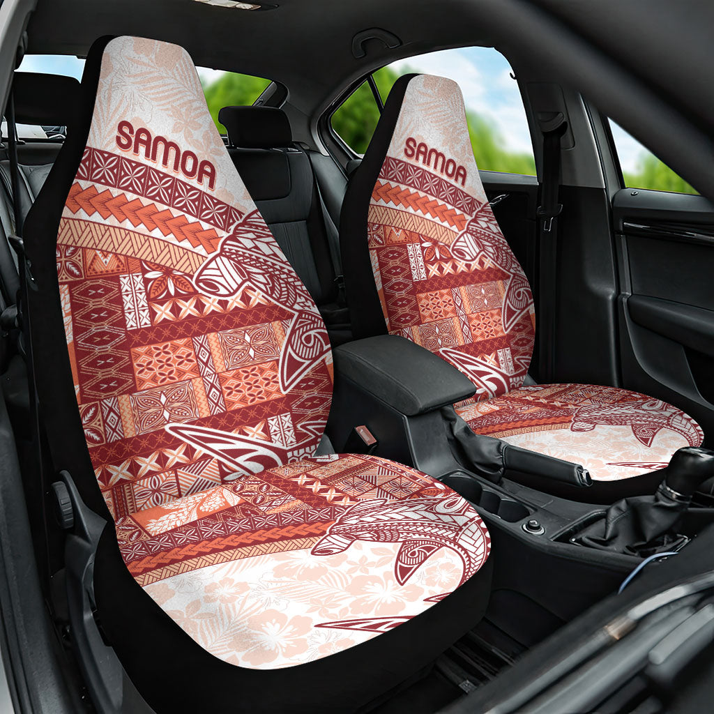 Samoa Mamanu Siapo Crimson Car Seat Cover Tatau Malie LT7 One Size Red - Polynesian Pride