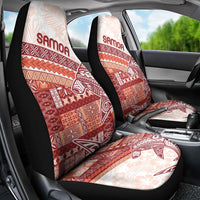 Samoa Mamanu Siapo Crimson Car Seat Cover Tatau Malie LT7 - Polynesian Pride