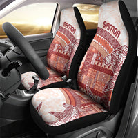 Samoa Mamanu Siapo Crimson Car Seat Cover Tatau Malie LT7 - Polynesian Pride