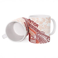 Samoa Mamanu Siapo Crimson Ceramic Mug Tatau Malie LT7 - Polynesian Pride