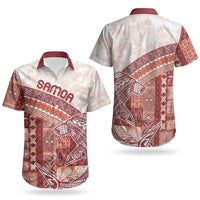 Samoa Mamanu Siapo Crimson Couples Matching Summer Maxi Dress and Hawaiian Shirt Tatau Malie LT7 - Polynesian Pride