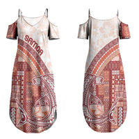 Samoa Mamanu Siapo Crimson Couples Matching Summer Maxi Dress and Hawaiian Shirt Tatau Malie LT7 - Polynesian Pride