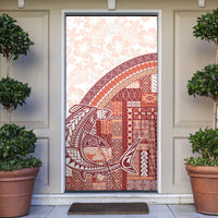 Samoa Mamanu Siapo Crimson Door Cover Tatau Malie LT7 Red - Polynesian Pride