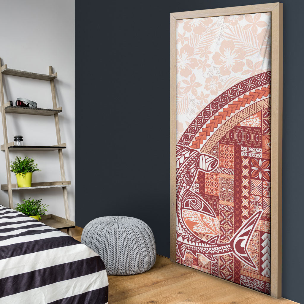 Samoa Mamanu Siapo Crimson Door Cover Tatau Malie LT7 - Polynesian Pride