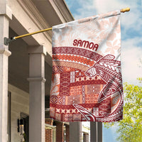 Samoa Mamanu Siapo Crimson Garden Flag Tatau Malie LT7 House Flag Red - Polynesian Pride