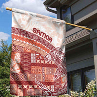 Samoa Mamanu Siapo Crimson Garden Flag Tatau Malie LT7 - Polynesian Pride