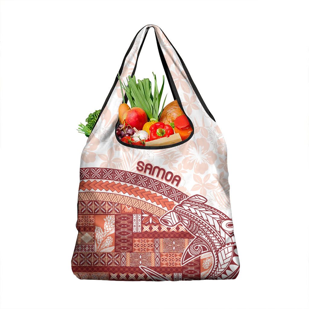 Samoa Mamanu Siapo Crimson Grocery Bag Tatau Malie LT7 1-pack One Size Red - Polynesian Pride
