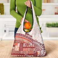 Samoa Mamanu Siapo Crimson Grocery Bag Tatau Malie LT7 - Polynesian Pride