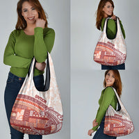 Samoa Mamanu Siapo Crimson Grocery Bag Tatau Malie LT7 - Polynesian Pride