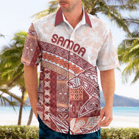 Samoa Mamanu Siapo Crimson Hawaiian Shirt Tatau Malie LT7 - Polynesian Pride