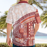 Samoa Mamanu Siapo Crimson Hawaiian Shirt Tatau Malie LT7 - Polynesian Pride