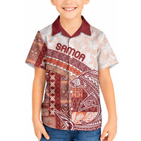 Samoa Mamanu Siapo Crimson Hawaiian Shirt Tatau Malie LT7 - Polynesian Pride