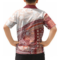 Samoa Mamanu Siapo Crimson Hawaiian Shirt Tatau Malie LT7 - Polynesian Pride