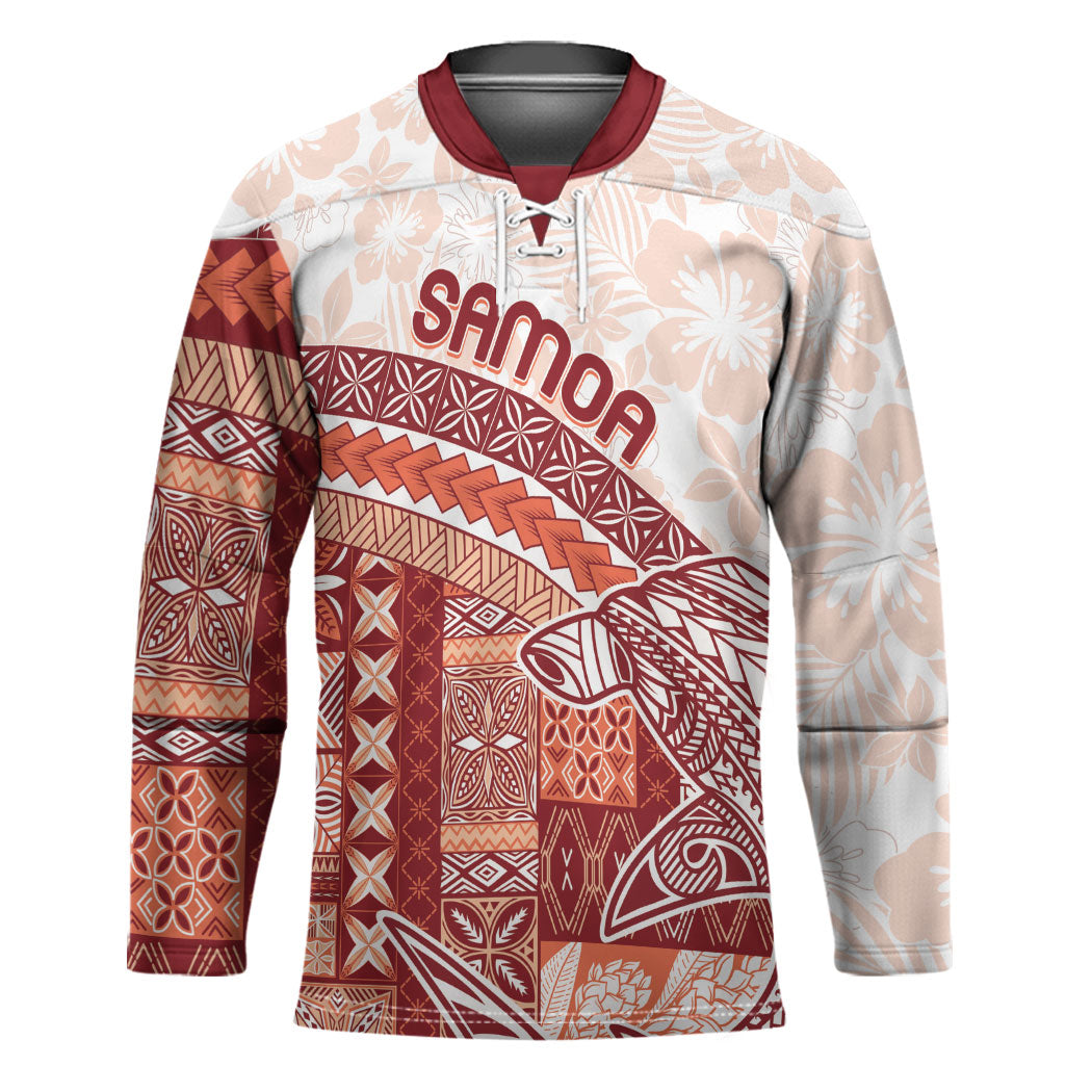 Samoa Mamanu Siapo Crimson Hockey Jersey Tatau Malie LT7 Unisex Red - Polynesian Pride