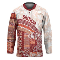 Samoa Mamanu Siapo Crimson Hockey Jersey Tatau Malie LT7 Unisex Red - Polynesian Pride