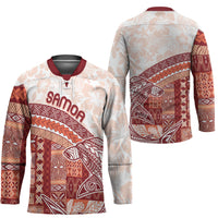 Samoa Mamanu Siapo Crimson Hockey Jersey Tatau Malie LT7 - Polynesian Pride