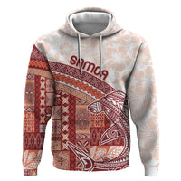 Samoa Mamanu Siapo Crimson Hoodie Tatau Malie LT7 Pullover Hoodie Red - Polynesian Pride