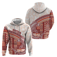 Samoa Mamanu Siapo Crimson Hoodie Tatau Malie LT7 - Polynesian Pride