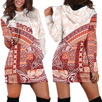 Samoa Mamanu Siapo Crimson Hoodie Dress Tatau Malie LT7 - Polynesian Pride