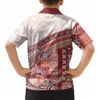 Samoa Mamanu Siapo Crimson Kid Hawaiian Shirt Tatau Malie LT7 - Polynesian Pride