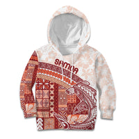 Samoa Mamanu Siapo Crimson Kid Hoodie Tatau Malie LT7 Hoodie Red - Polynesian Pride