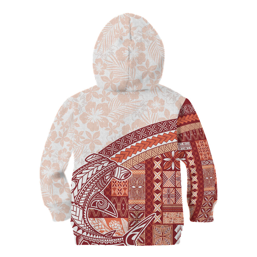 Samoa Mamanu Siapo Crimson Kid Hoodie Tatau Malie LT7 - Polynesian Pride