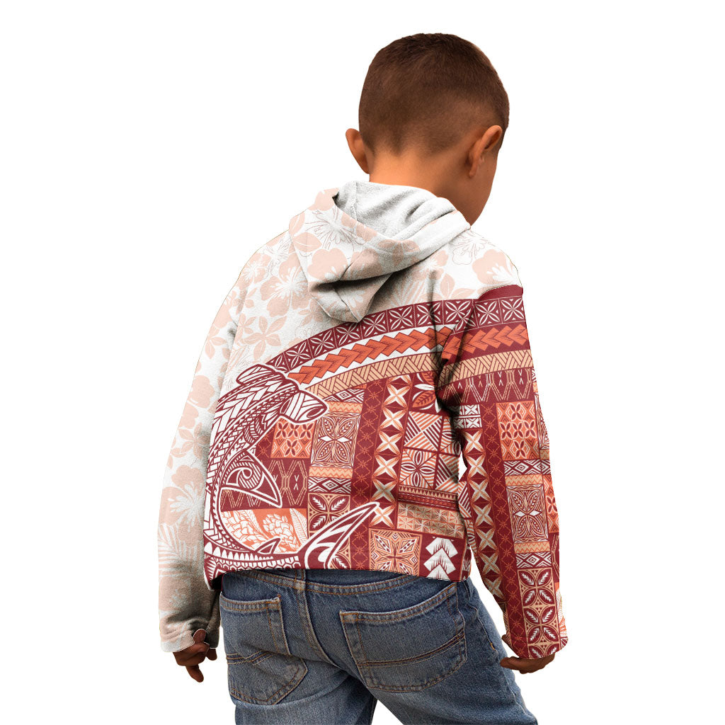 Samoa Mamanu Siapo Crimson Kid Hoodie Tatau Malie LT7 - Polynesian Pride