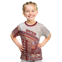 Samoa Mamanu Siapo Crimson Kid T Shirt Tatau Malie LT7 Red - Polynesian Pride