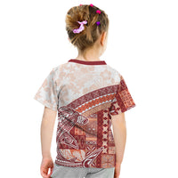 Samoa Mamanu Siapo Crimson Kid T Shirt Tatau Malie LT7 - Polynesian Pride